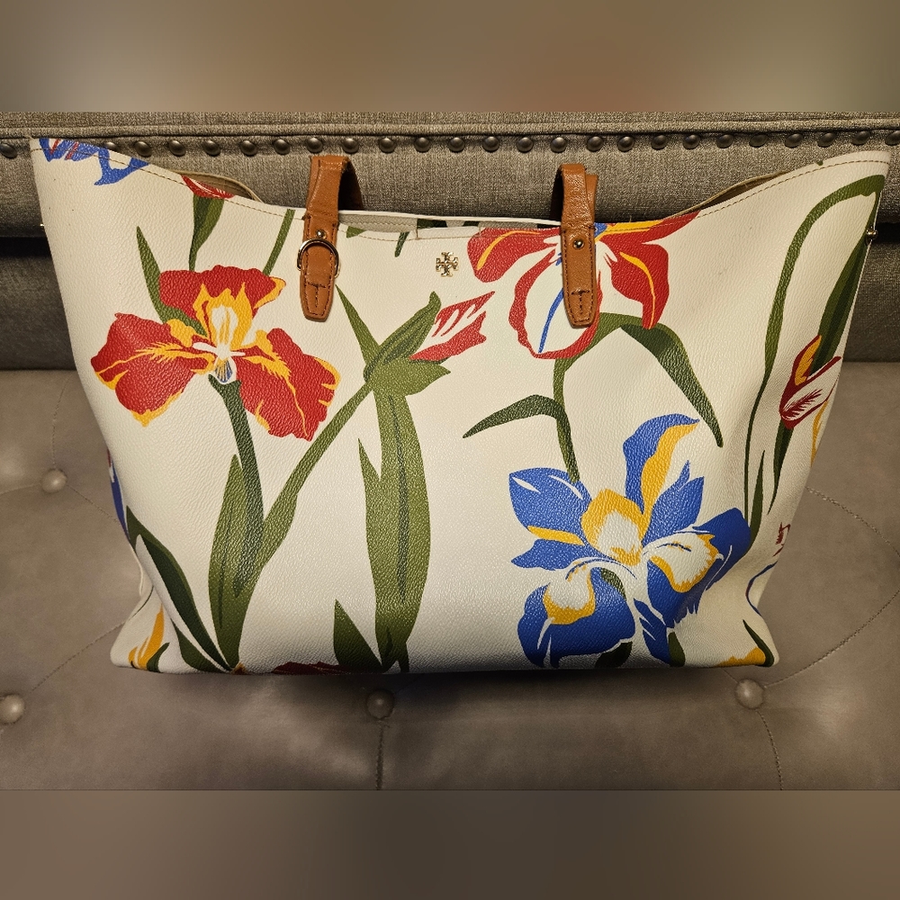 Tory Burch Painted Iris Tote